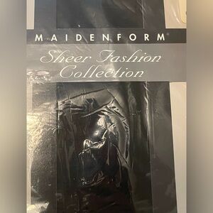 VTG Maidenform Sheer Fashion Collection NWT Panty Hose Black size medium